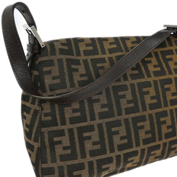 Fendi Brown Canvas Zucca Mamma Baguette Handbag 2308-26325-008 155331 - Picture 3 of 10
